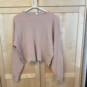 TNA Women's Cropped Tan Sweatshirt